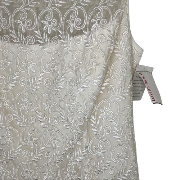 David’s Bridal Michaelangelo Ivory Lace Embroidered Sequin Wedding Dress 16 - Picture 5 of 12